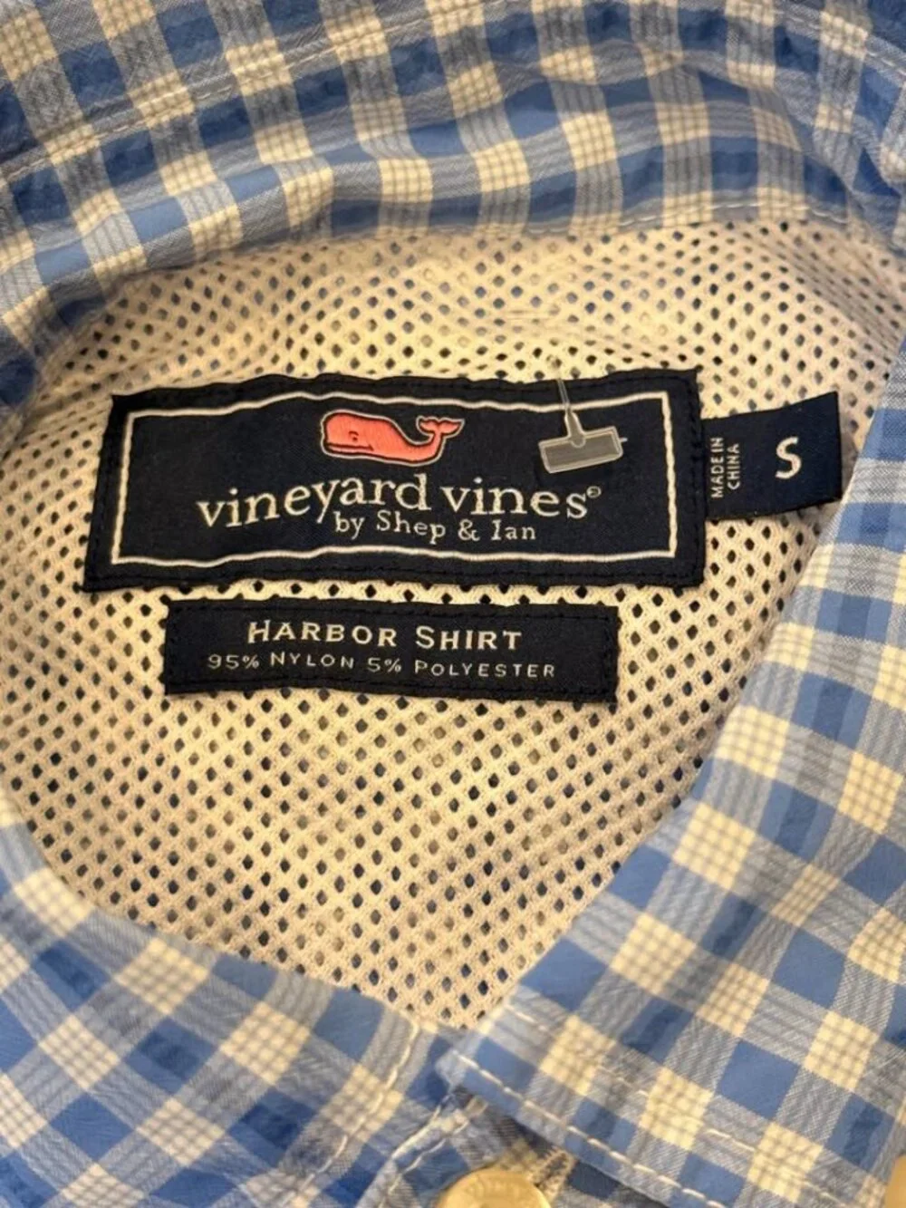NEW Vineyard Vines men's Small Harbor Button Down Blue/White shirt Retails $128